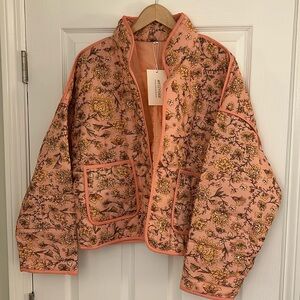 Floral coral jacket